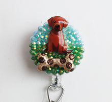 Load image into Gallery viewer, Golden Retriever Puppy Dog Retractable ID Badge Reel
