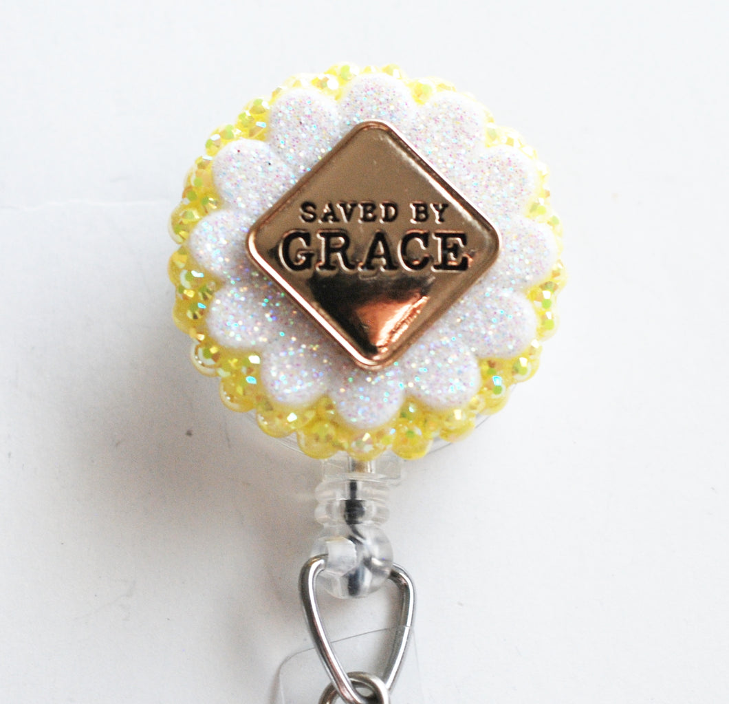 Saved By Grace Retractable ID Badge Reels