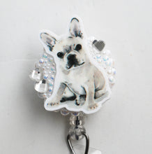 Load image into Gallery viewer, French Bulldog Retractable ID Badge Reel
