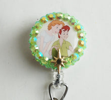 Load image into Gallery viewer, Peter Pan And Wendy Retractable ID Badge Reel
