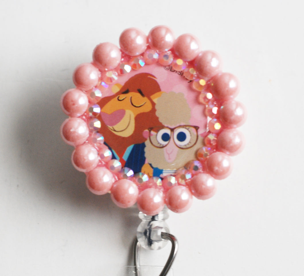 Zootopia's Assistant Mayor Bellwether And Mayor Lionheart Retractable ID Badge Reel