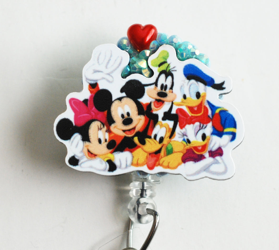 Mickey Mouse And Friends Retractable ID Badge Reel