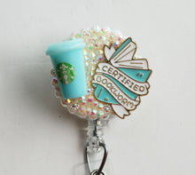Load image into Gallery viewer, Certified Bookworm Retractable ID Badge Reel
