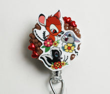 Load image into Gallery viewer, Bambi And Friends Retractable ID Badge Reel
