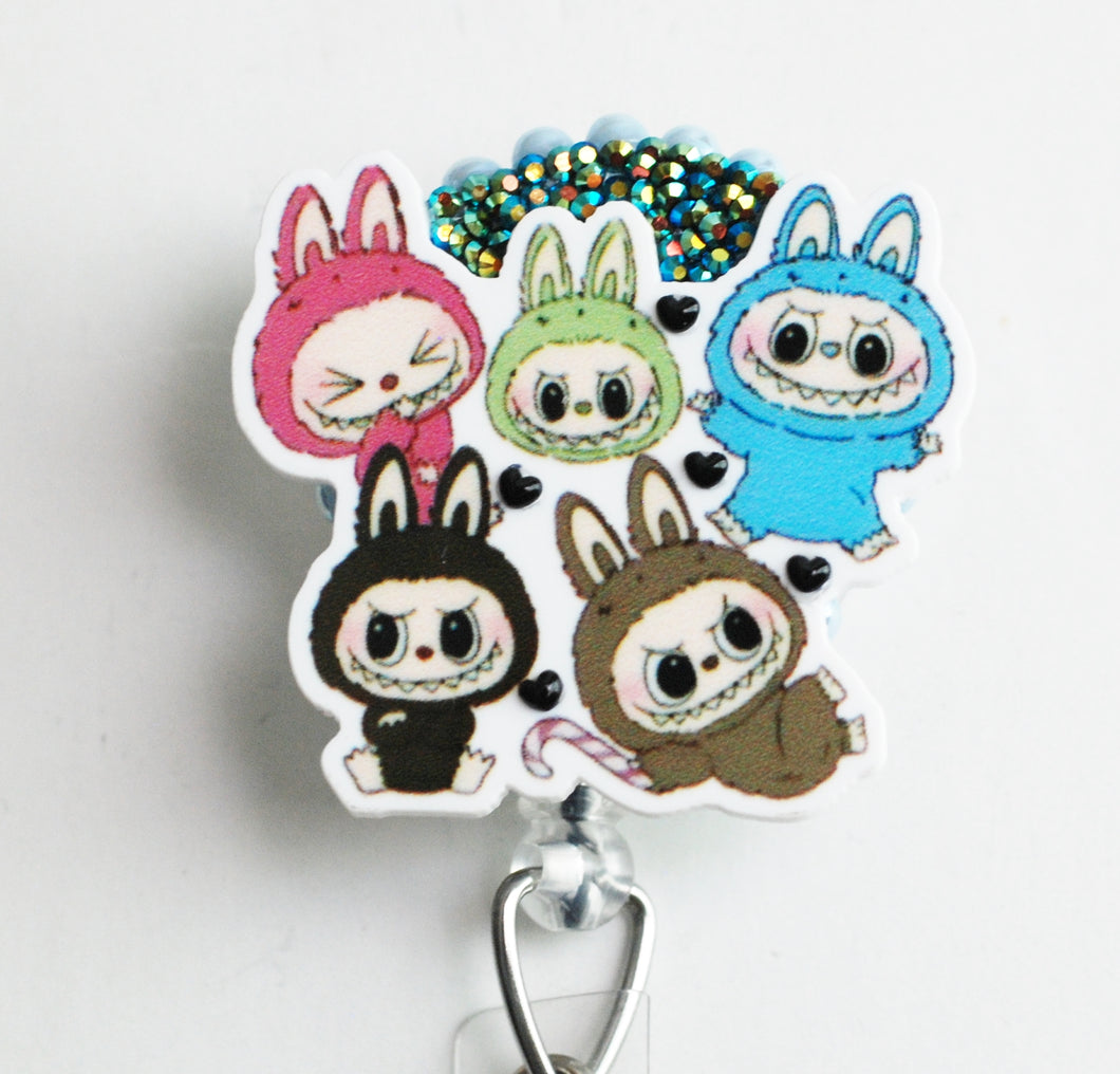 Labubu Friends Retractable ID Badge Reel