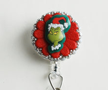 Load image into Gallery viewer, Santa Grinch Retractable ID Badge Reel
