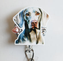 Load image into Gallery viewer, Sweet Weimaraner Retractable ID Badge Reel
