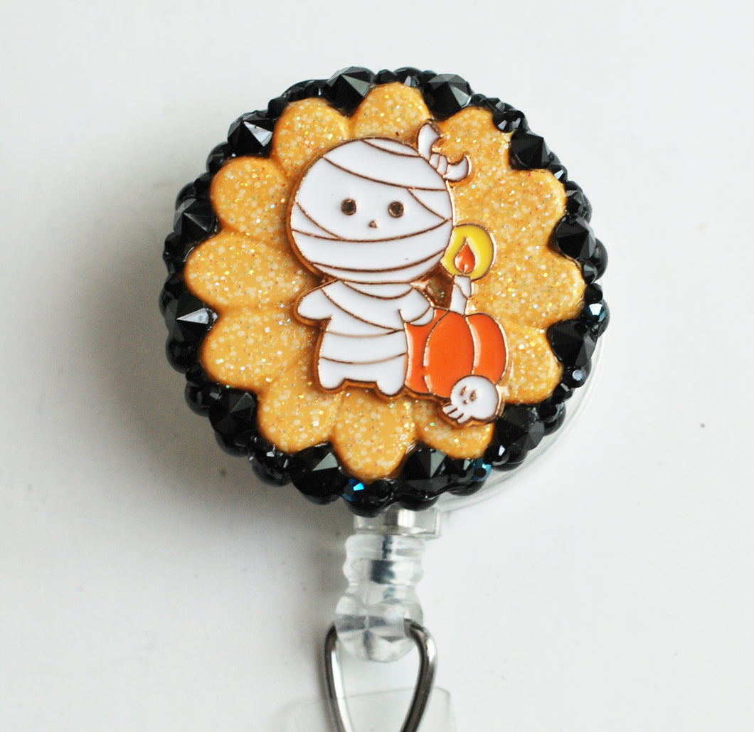 Halloween Mummy Trick or Treater Retractable ID Badge Reel