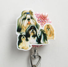 Load image into Gallery viewer, Shih Tzu Retractable ID Badge Reel
