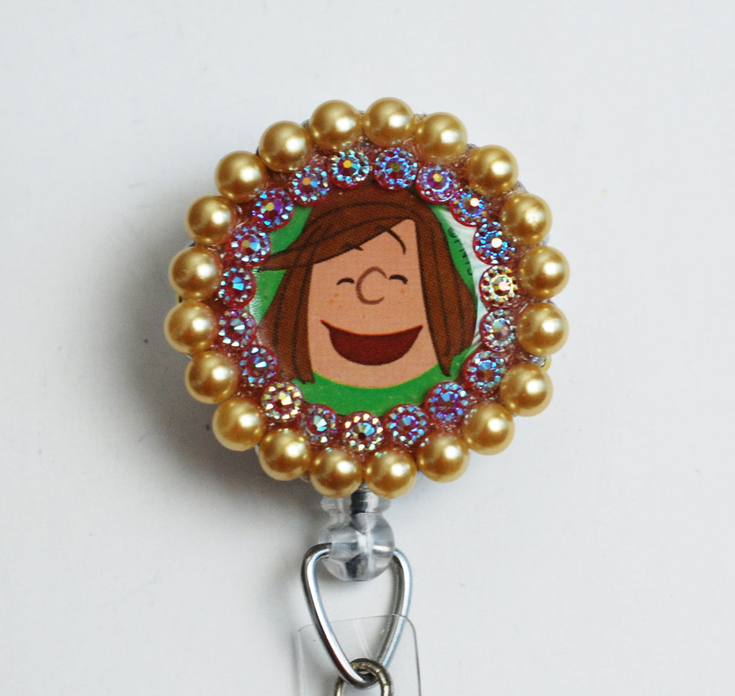 Peanuts Peppermint Patty Retractable ID Badge Reel