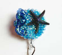 Load image into Gallery viewer, Sea Horse And Starfish Retractable ID Badge Reel
