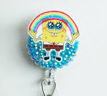 Load image into Gallery viewer, Sponge Bob And A Rainbow Retractable ID Badge Reel
