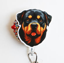Load image into Gallery viewer, Sweet Rottweiler Retractable ID Badge Reel
