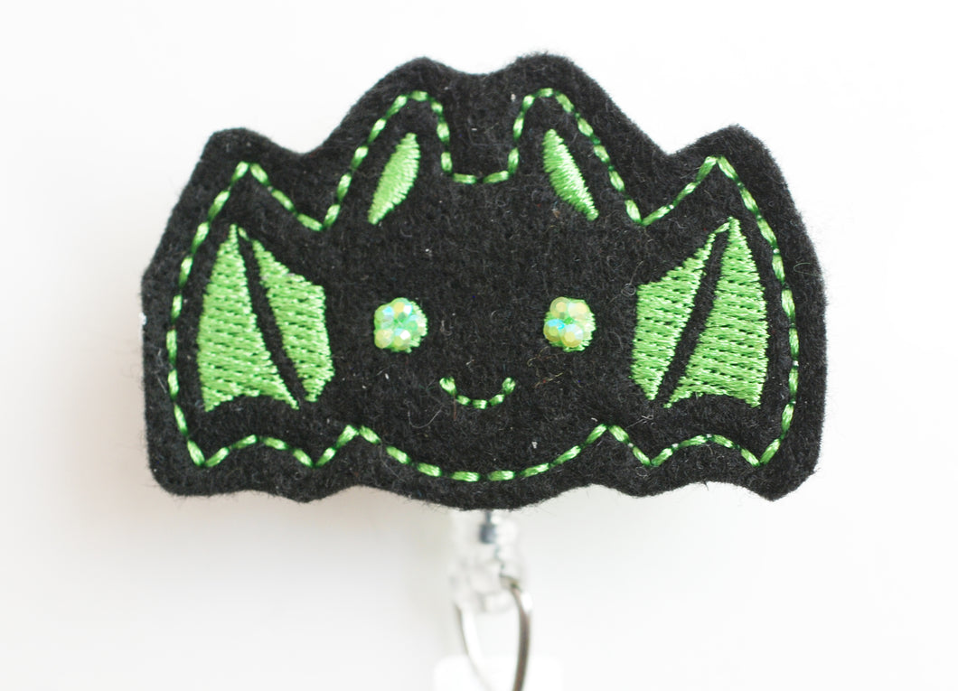 Halloween Feltie Bat Retractable ID Badge Reel