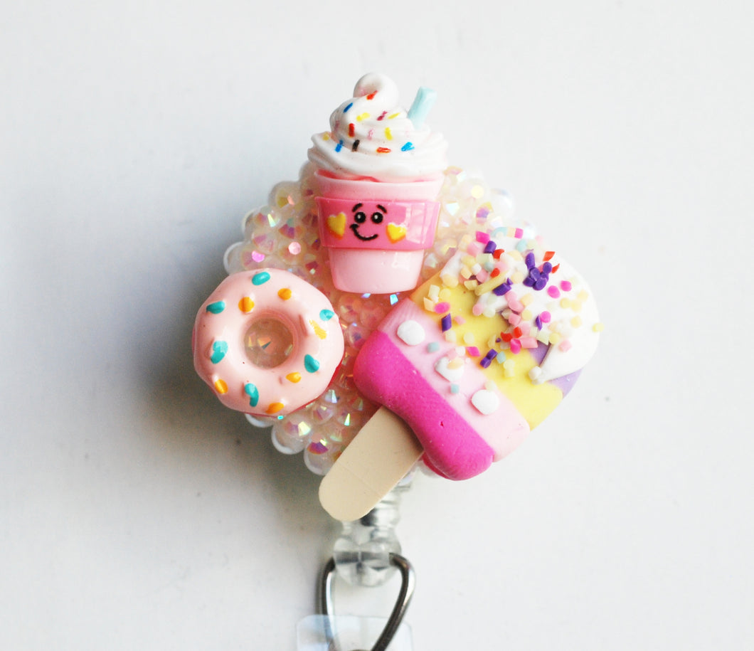 Sprinkle Treats Retractable ID Badge Reel