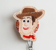 Load image into Gallery viewer, Toy Story's Woody Feltie Retractable ID Badge Reel
