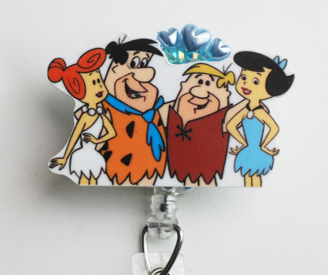 The Flinstones And Rubbles Retractable ID Badge Reel