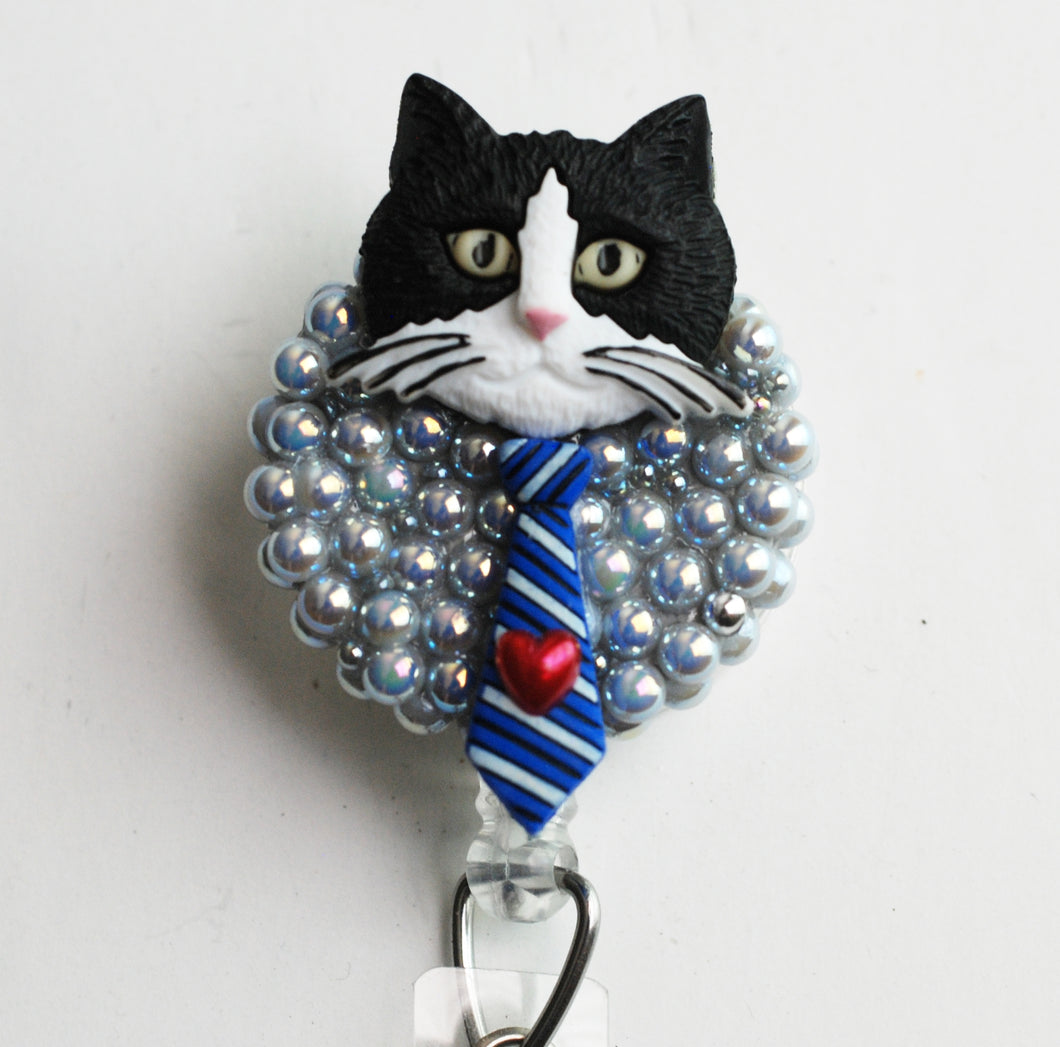 Dapper Cat Retractable ID Badge Reel