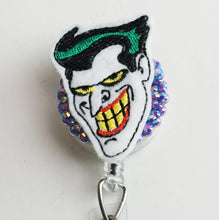 Load image into Gallery viewer, Batman's Joker Feltie Retractable ID Badge Reel
