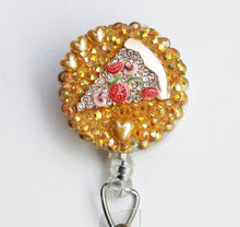 Load image into Gallery viewer, Golden Pizza Retractable ID Badge Reel
