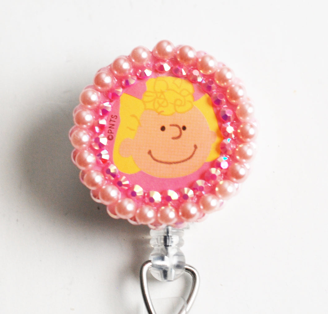 Peanuts Sally Brown Retractable ID Badge Reel