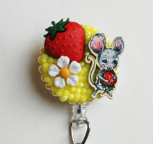 Load image into Gallery viewer, Lover Of Strawberries Retractable ID Badge Reel
