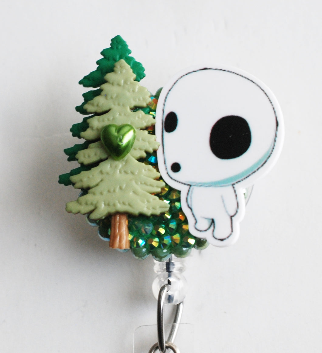 Princess Mononoke Kodama Retractable ID Badge Reel