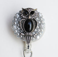 Load image into Gallery viewer, Silver Owl Retractable ID Badge Reel
