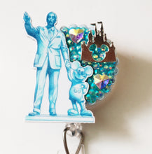 Load image into Gallery viewer, Walt Disney And Mickey Mouse Retractable ID Badge Reel

