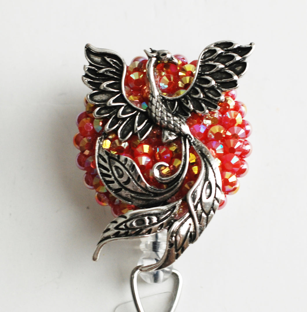 Phoenix Bird Retractable ID Badge Reel