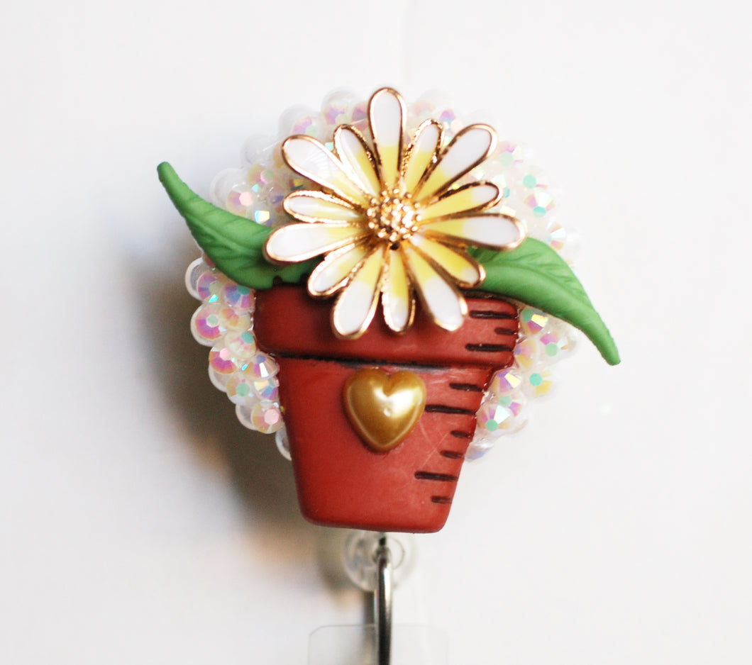 Floral Perfection Retractable ID Badge Reel