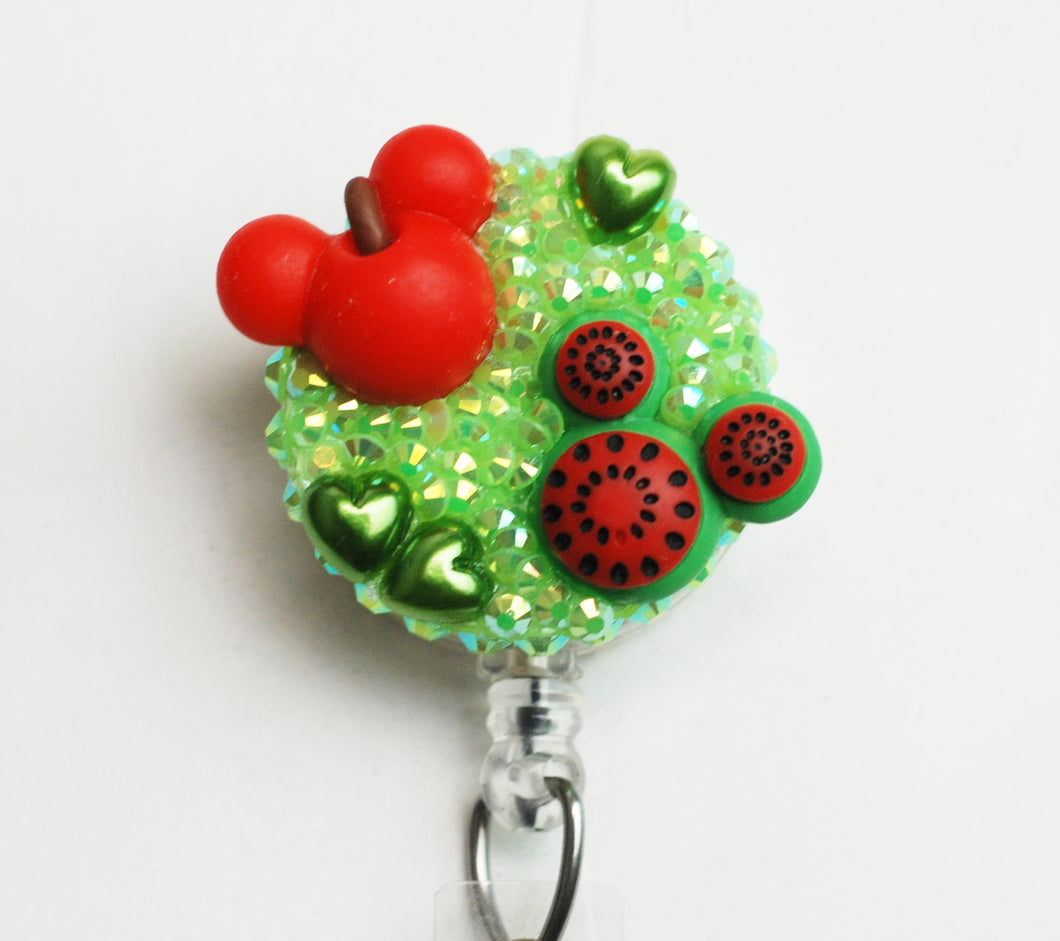 Mickey Mouse Summer Fruits Retractable ID Badge Reel