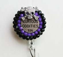 Load image into Gallery viewer, Halloween Curious Oddities Retractable ID Badge Reel
