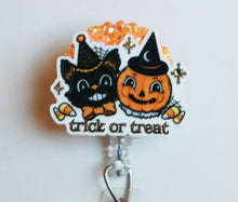 Load image into Gallery viewer, Halloween Trick Or Treat Retractable ID Badge Reel
