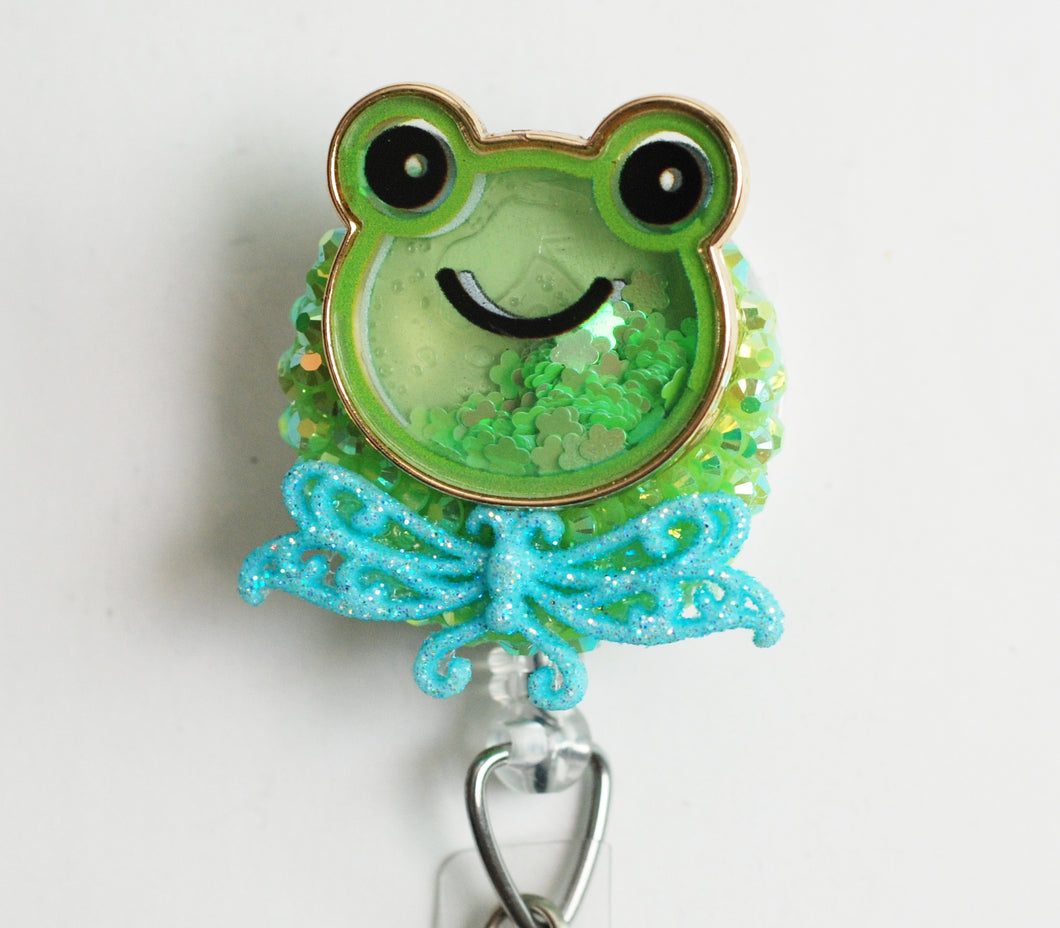 Frog Shaker Retractable ID Badge Reel