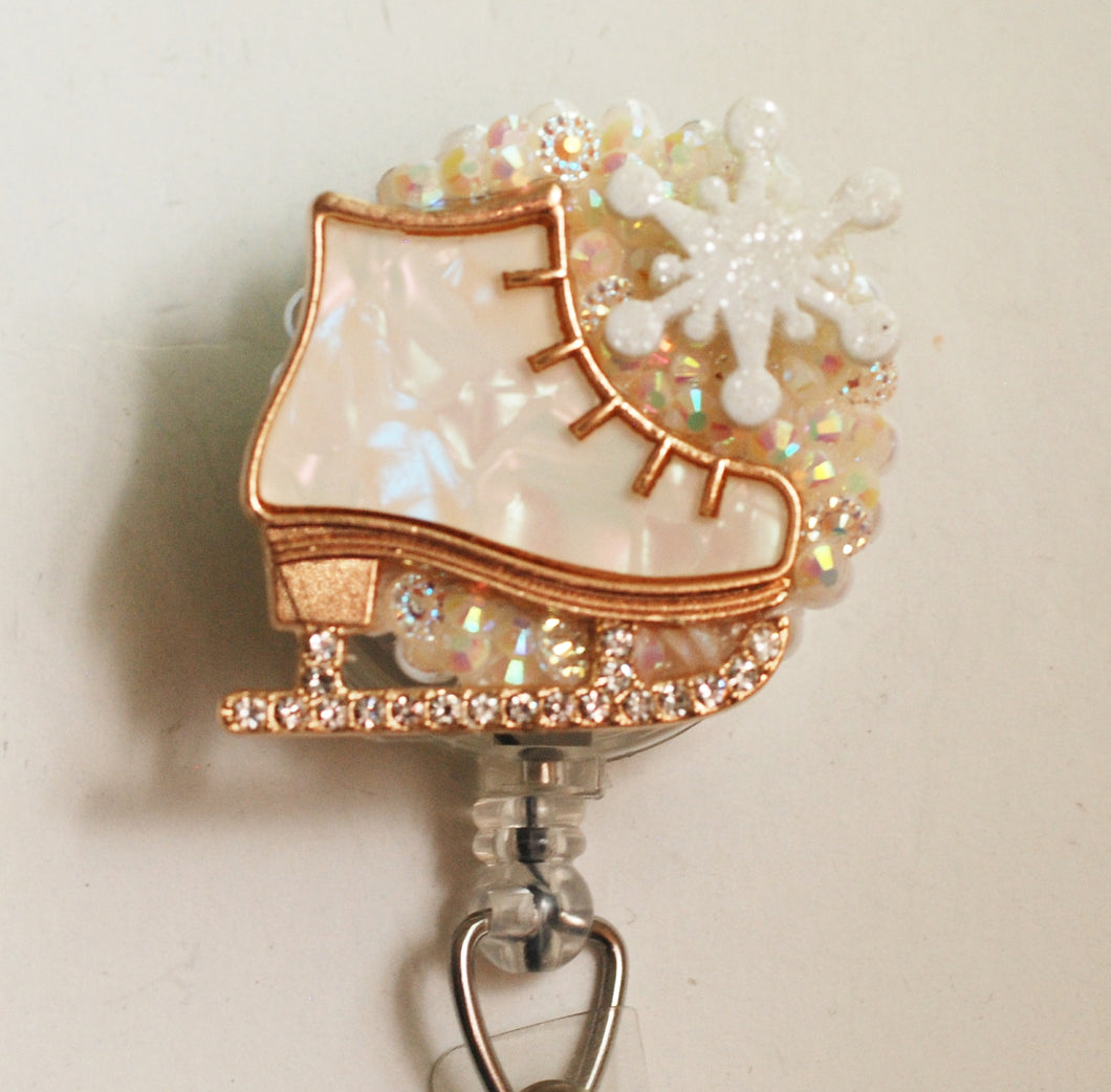 Ice-Skate Retractable ID Badge Reel
