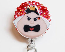 Load image into Gallery viewer, Alice In Wonderland&#39;s Queen Of Hearts Retractable ID Badge Reel
