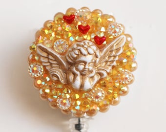 Angel Baby Retractable ID Badge Reel