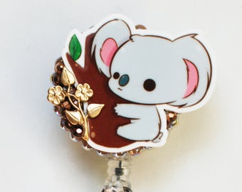 Cutie Koala Retractable ID Badge Reel