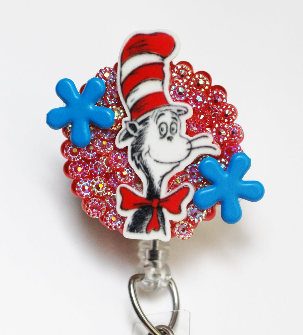 Cat In The Hat Retractable ID Badge Reel