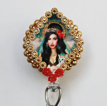 Load image into Gallery viewer, Amy Winehouse Is Saintly Retractable ID Badge Reel
