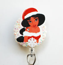 Load image into Gallery viewer, Princess Jasmine At Christmas Retractable ID Badge Reel
