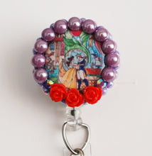 Load image into Gallery viewer, Beauty And The Beast Stain Glass Window Retractable ID Badge Reel
