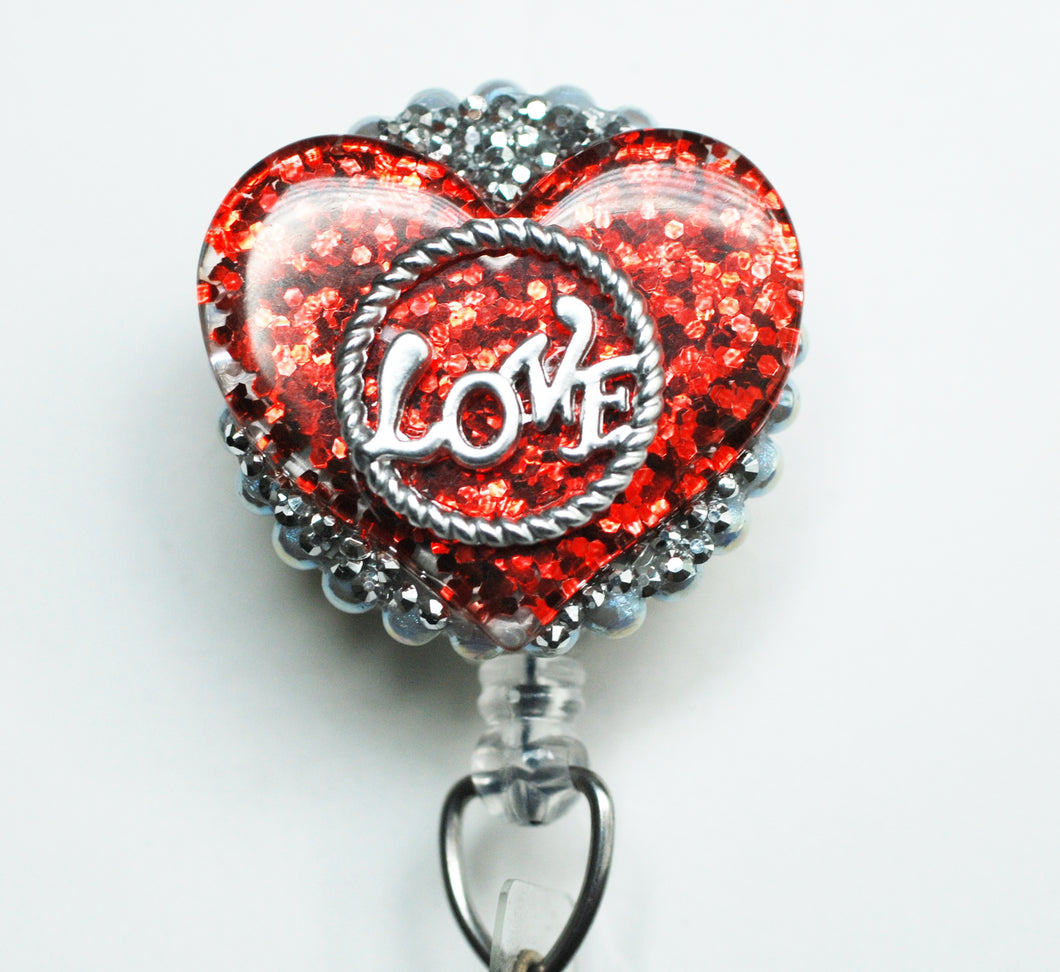 Love Retractable ID Badge Reel