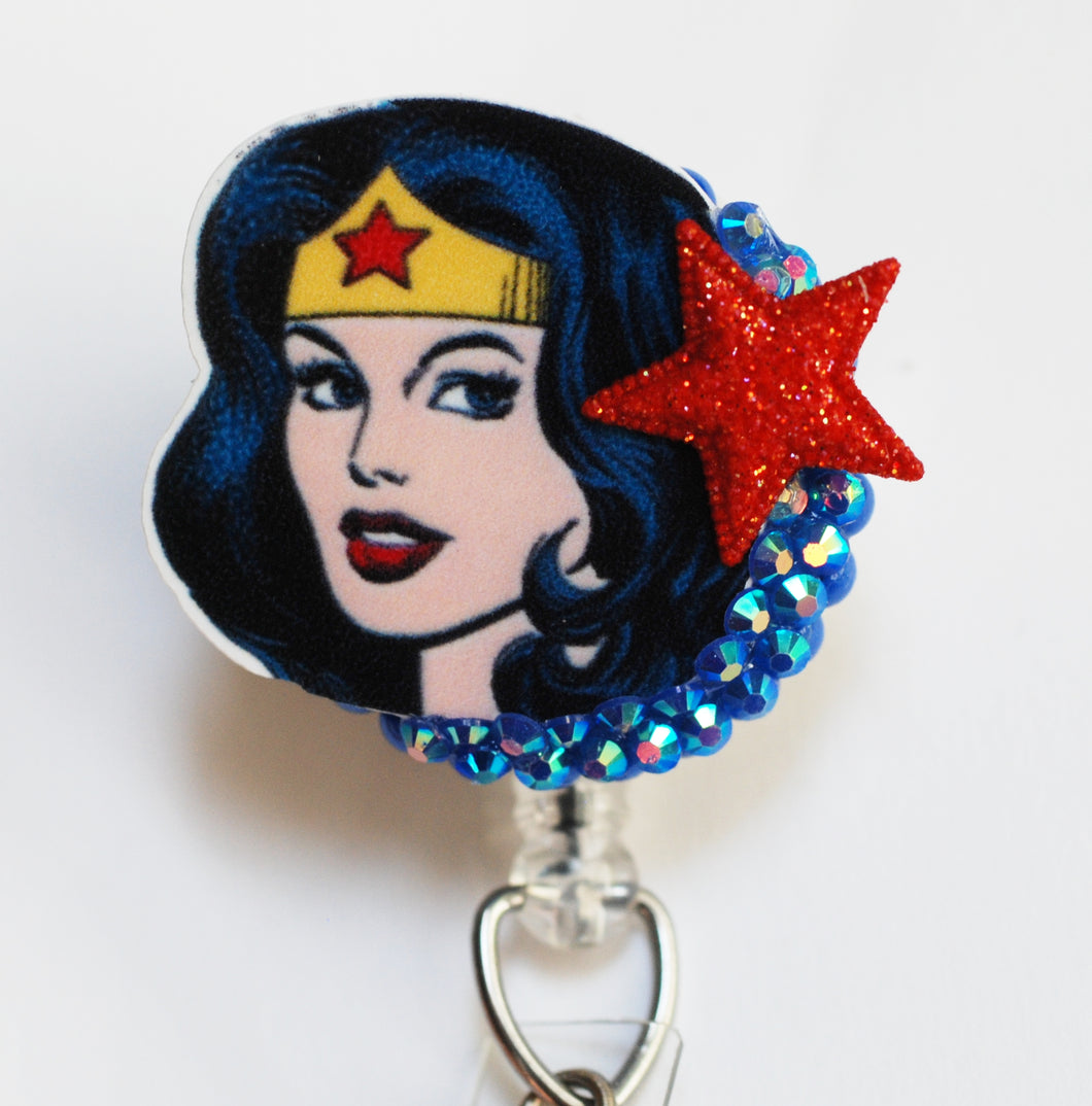 It's Wonder Woman Retractable ID Badge Reel