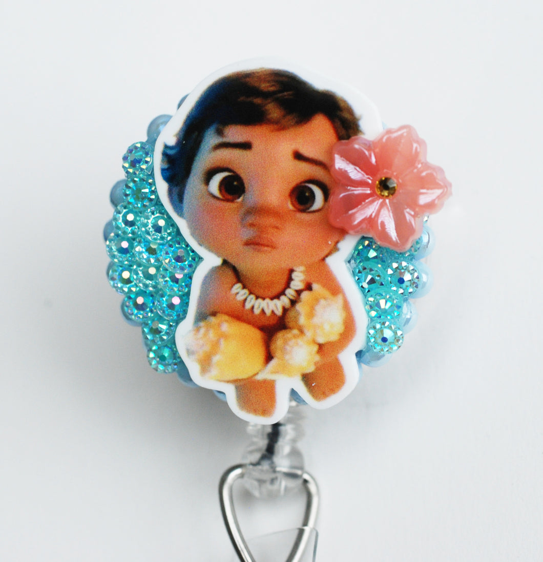 Baby Moana Retractable ID Badge Reel