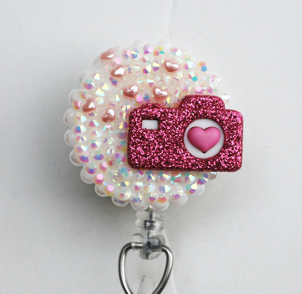 I Heart Photography Retractable ID Badge Reel