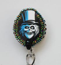 Load image into Gallery viewer, Disney&#39;s Haunted Mansion Hatbox Ghost Retractable ID Badge Reel
