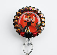 Load image into Gallery viewer, Alice In Wonderland&#39;s Queen Of Hearts Retractable ID Badge Reel
