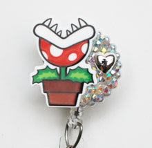 Load image into Gallery viewer, A Love For Mario&#39;s Piranha Plant Retractable ID Badge Reel
